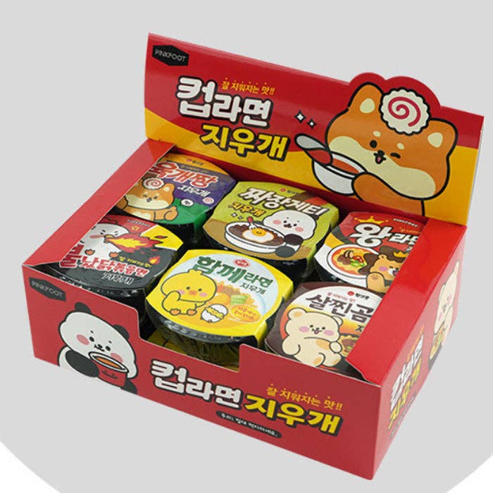Cup Ramen Eraser Set 6 Designs Collectable