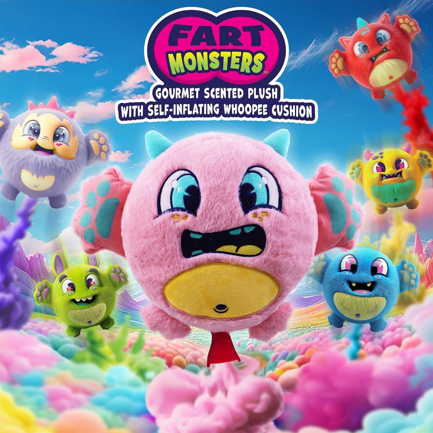 Fart monsters, gourmet scented plush, tooty frooty kiwi