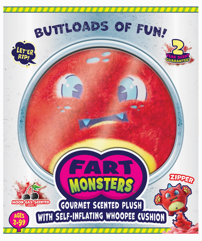 Fart monsters, gourmet scented plush, moon gas cherry