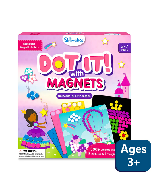 Dot It with Magnets: Unicorns & Princesses | Repeatable Magnetic Art Activity