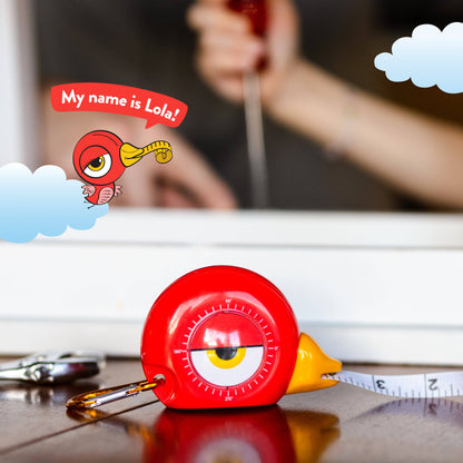"Lola" Red Bird STEM Measuring Tape 3-in-1 Tool