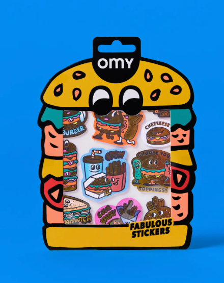 Omy burger stickers