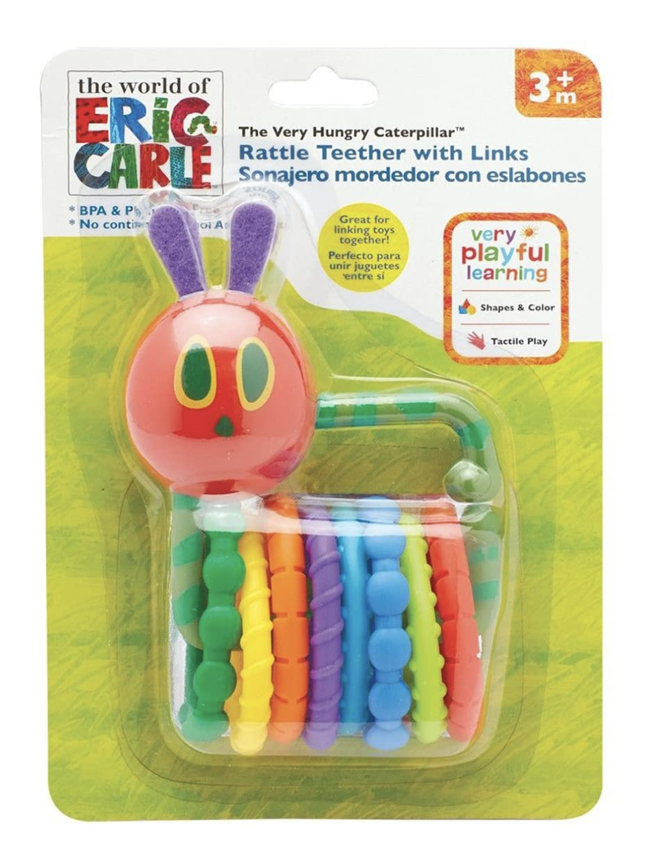 Eric Carle Rattle Teether with Links