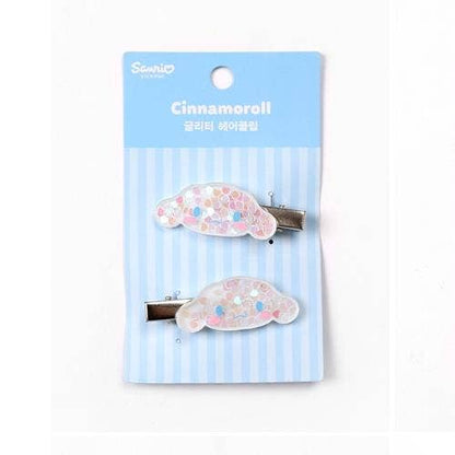 Sanrio glitter hair clip set - Cinnamoroll