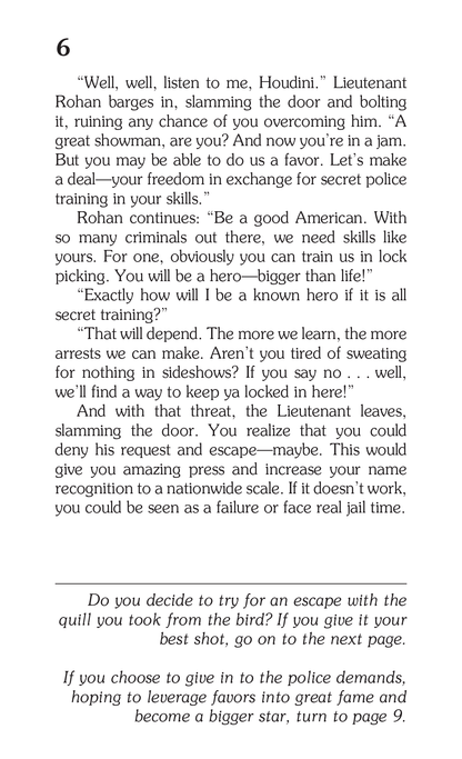 CYOA SPIES: Harry Houdini, Children's Book