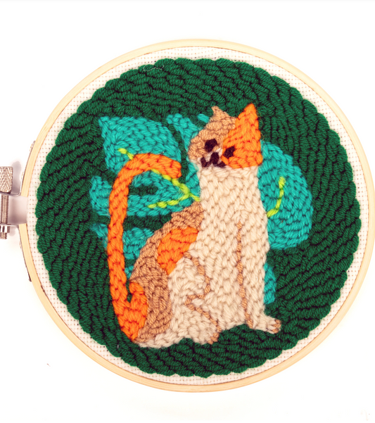 Cat Punch Needle Kit