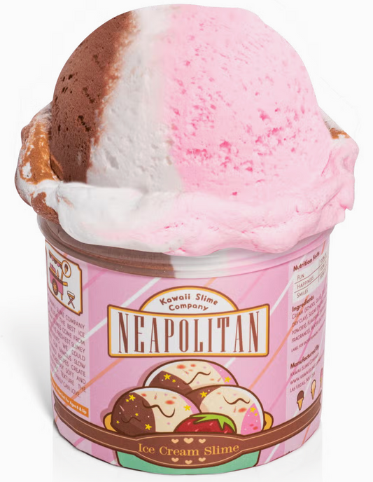 Kawaii Slime Company Neapolitan Scented Ice Cream Pint Slime