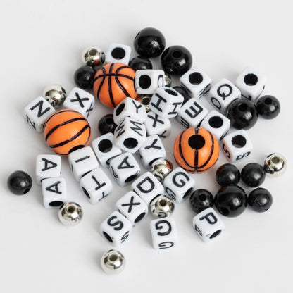 Jump DIY Block Letter and Basketball Bead Jar with High Top Sneaker Charm