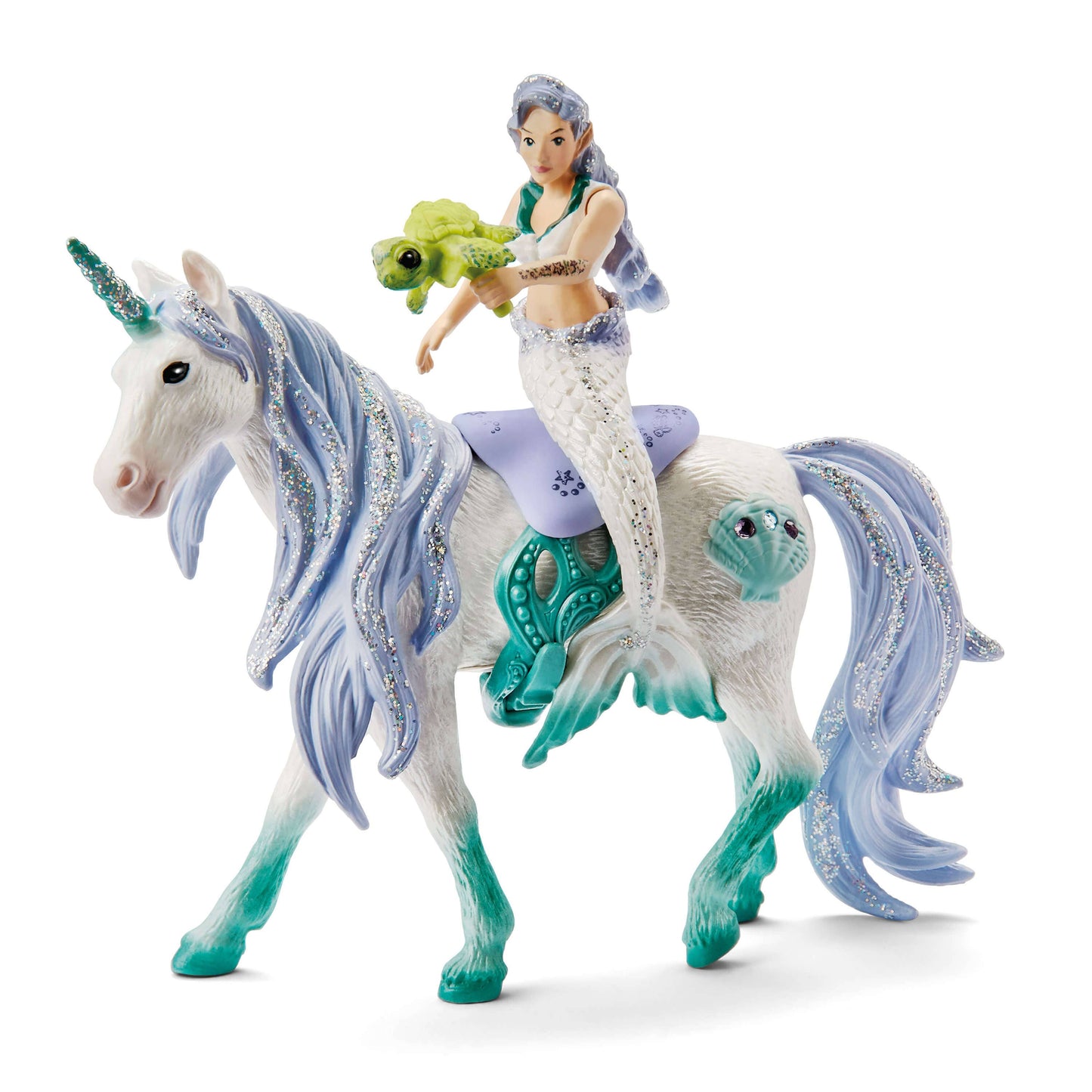 Mermaid Riding On Sea Unicorn Toy