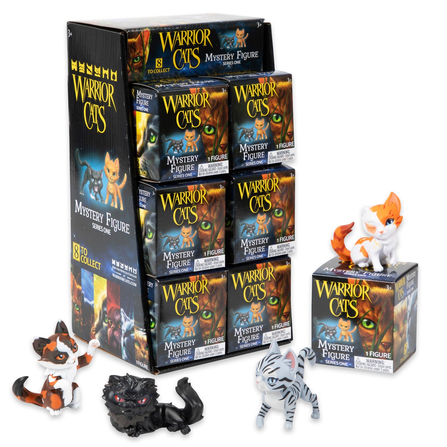 Warrior Cats Mystery Figures Series One in Display