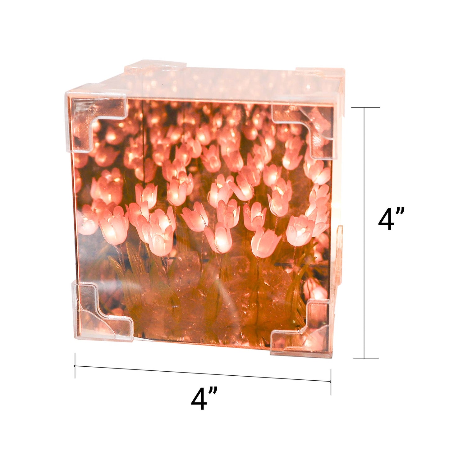 Tulip Mirror LED Night Light DIY Kit, Craft Gift for Girls: Pink