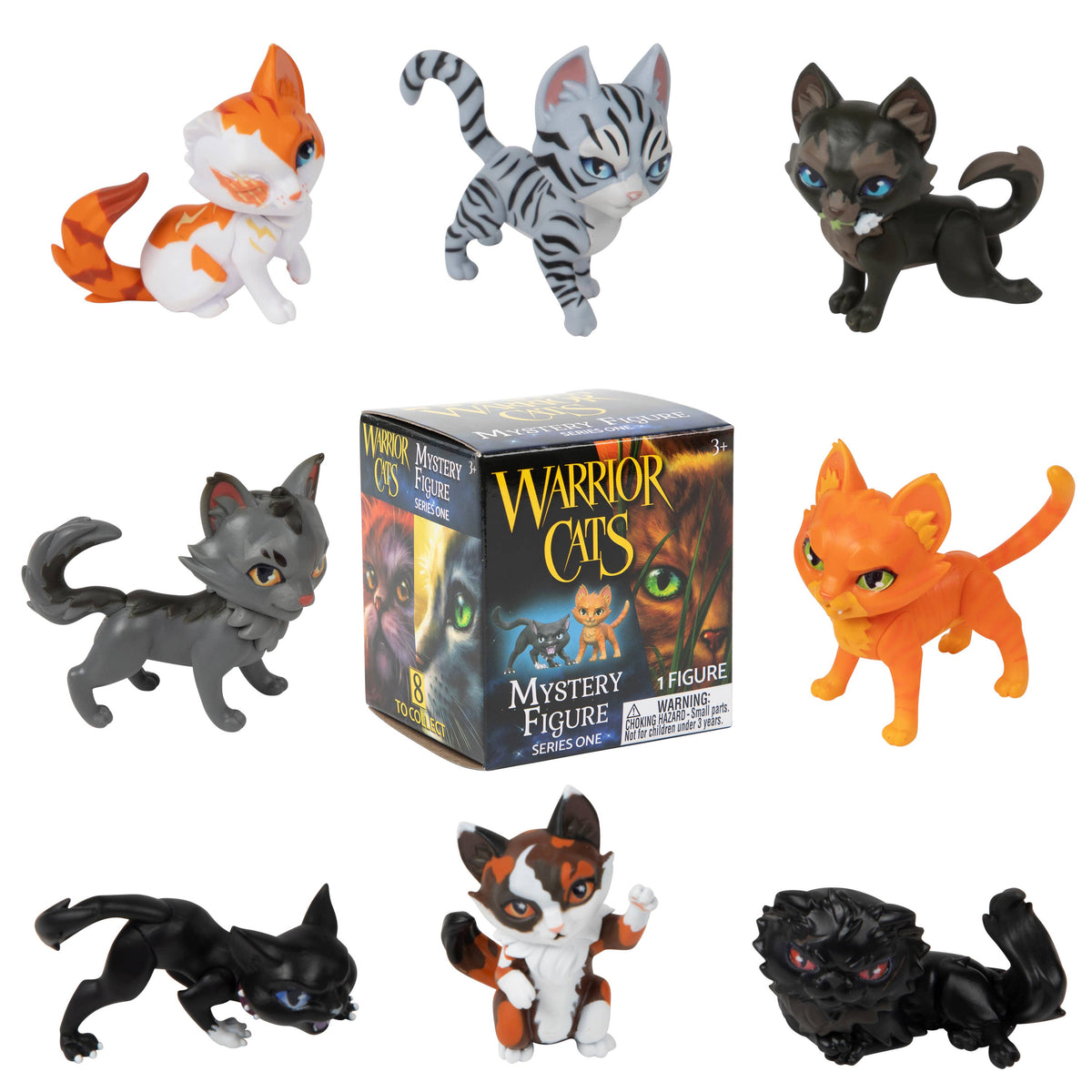 Warrior Cats Mystery Figures Series One in Display