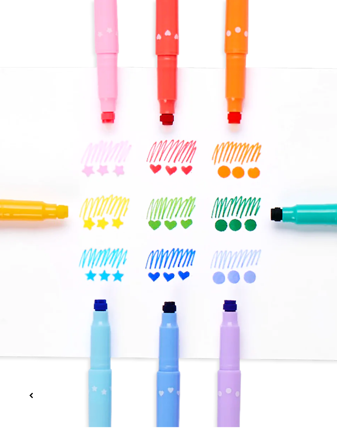 Confetti Stamp Double-Ended Markers - Set of 9