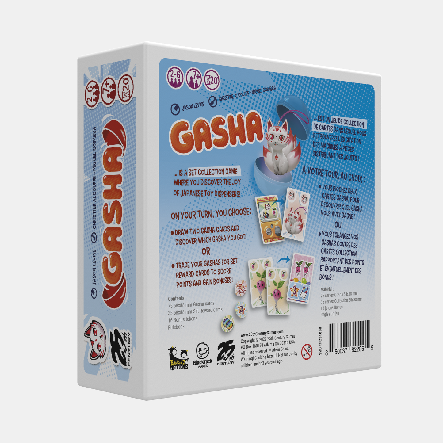 Gasha Card Game for 2-6 Players, Ages 7+