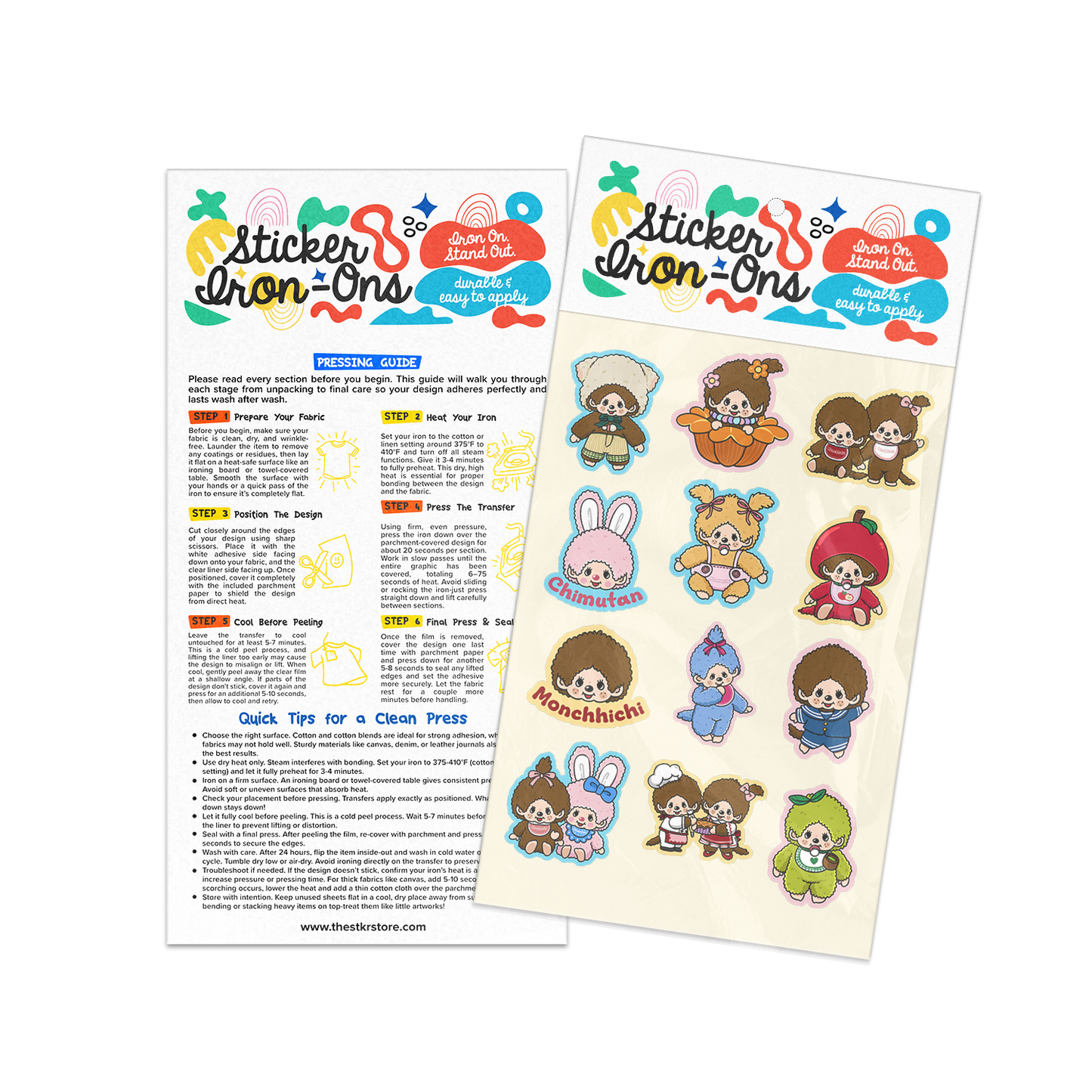 Monchichi Sticker Iron-Ons
