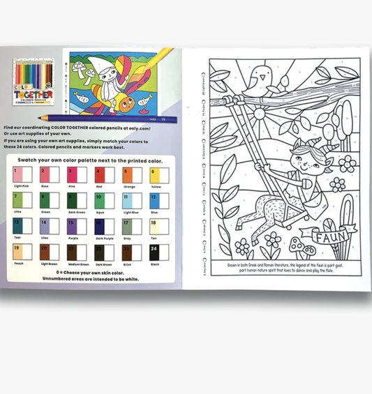 Color By Numbers Coloring Book - Mythical Friends