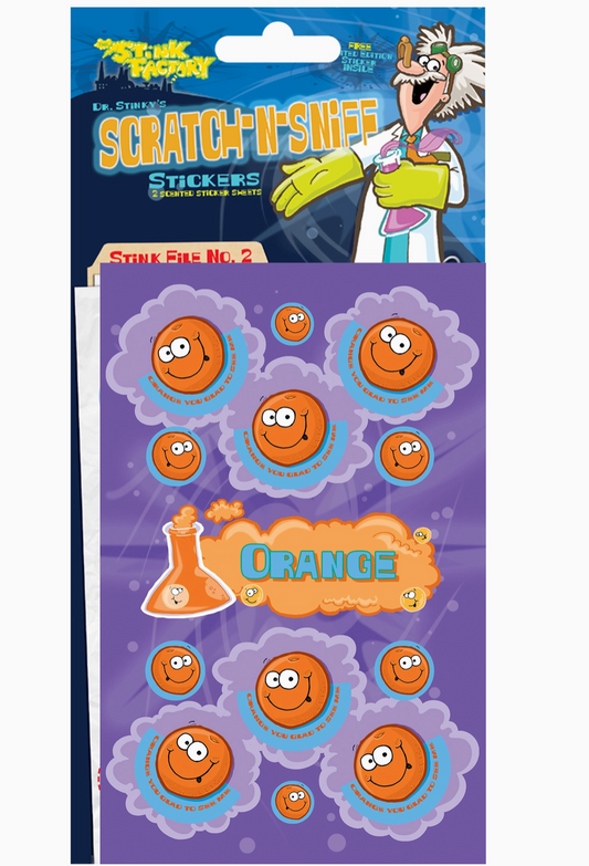 Orange Scratch-N Sniff Sticker