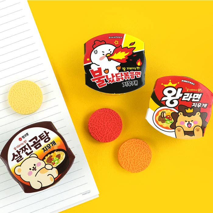 Cup Ramen Eraser Set 6 Designs Collectable