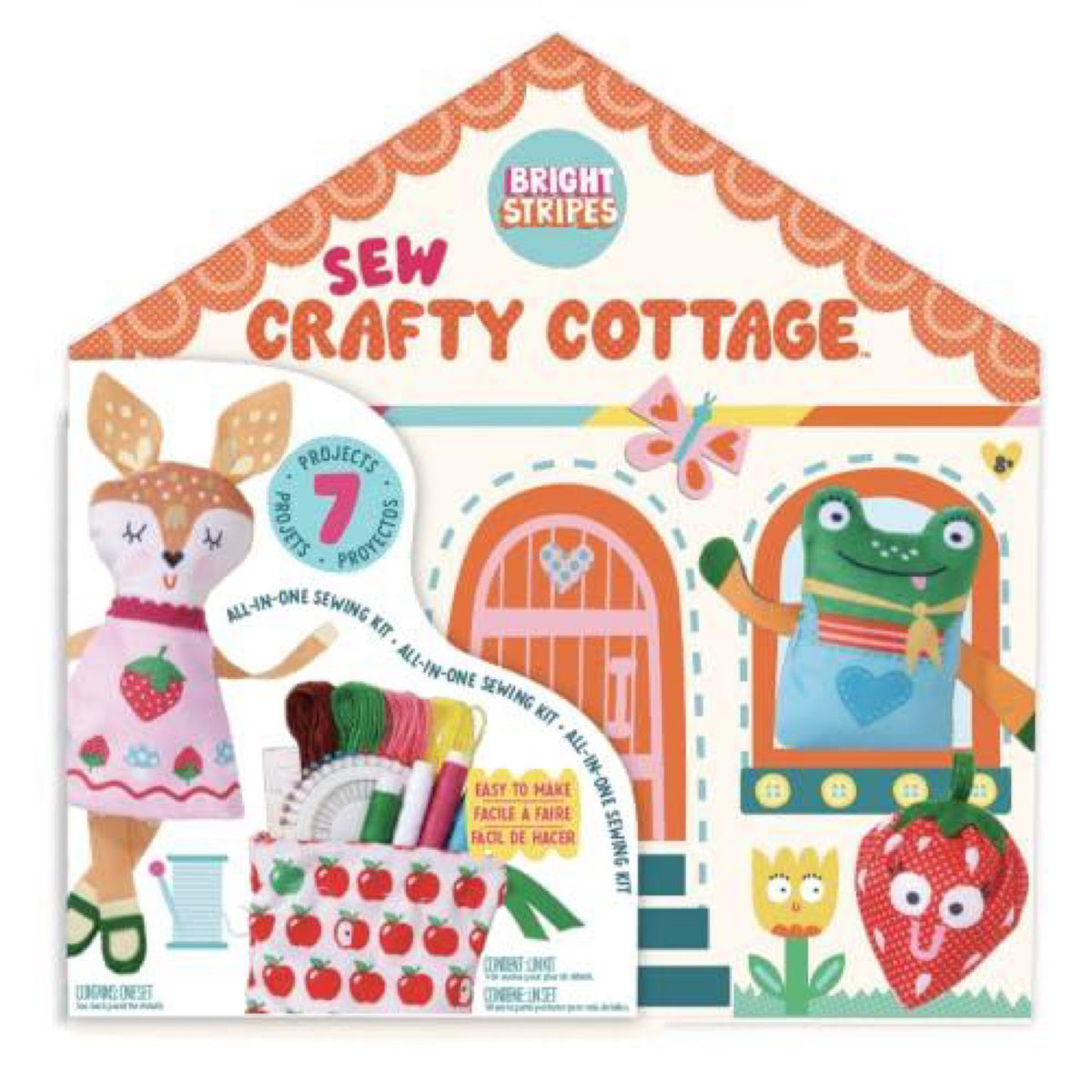 Bright Stripes Sew Crafty Cottage Sewing Kit