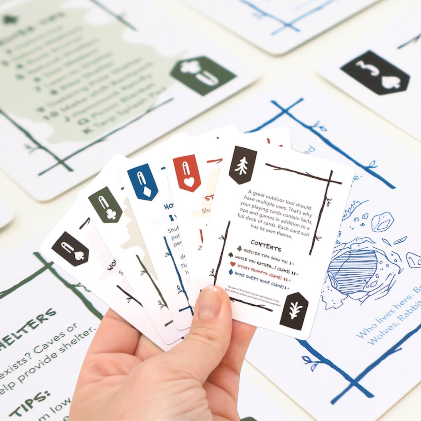 Kids Outdoor Card Game – Waterproof 4-in-1 Deck