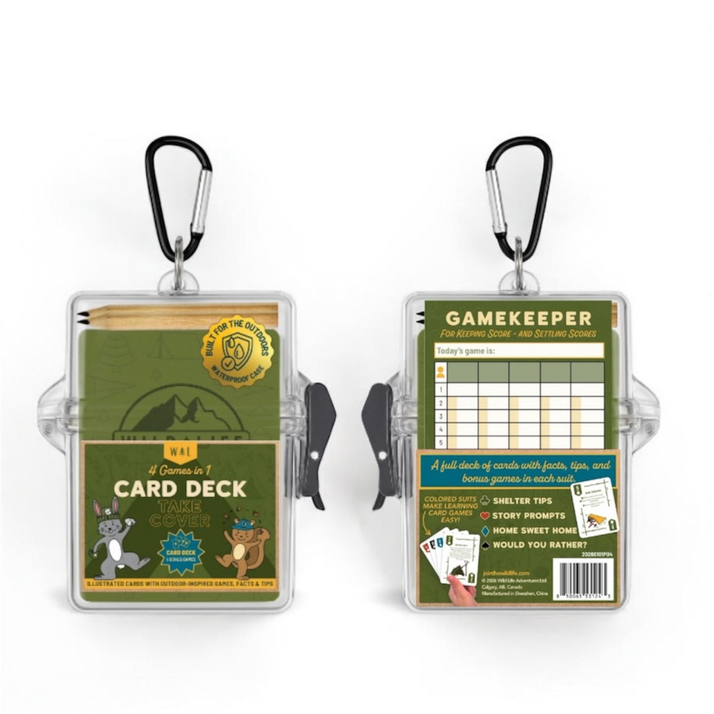 Kids Outdoor Card Game – Waterproof 4-in-1 Deck