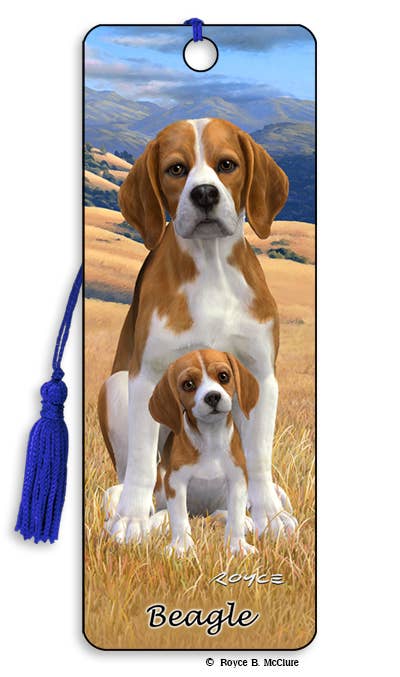3D Dog Bookmark - Beagle