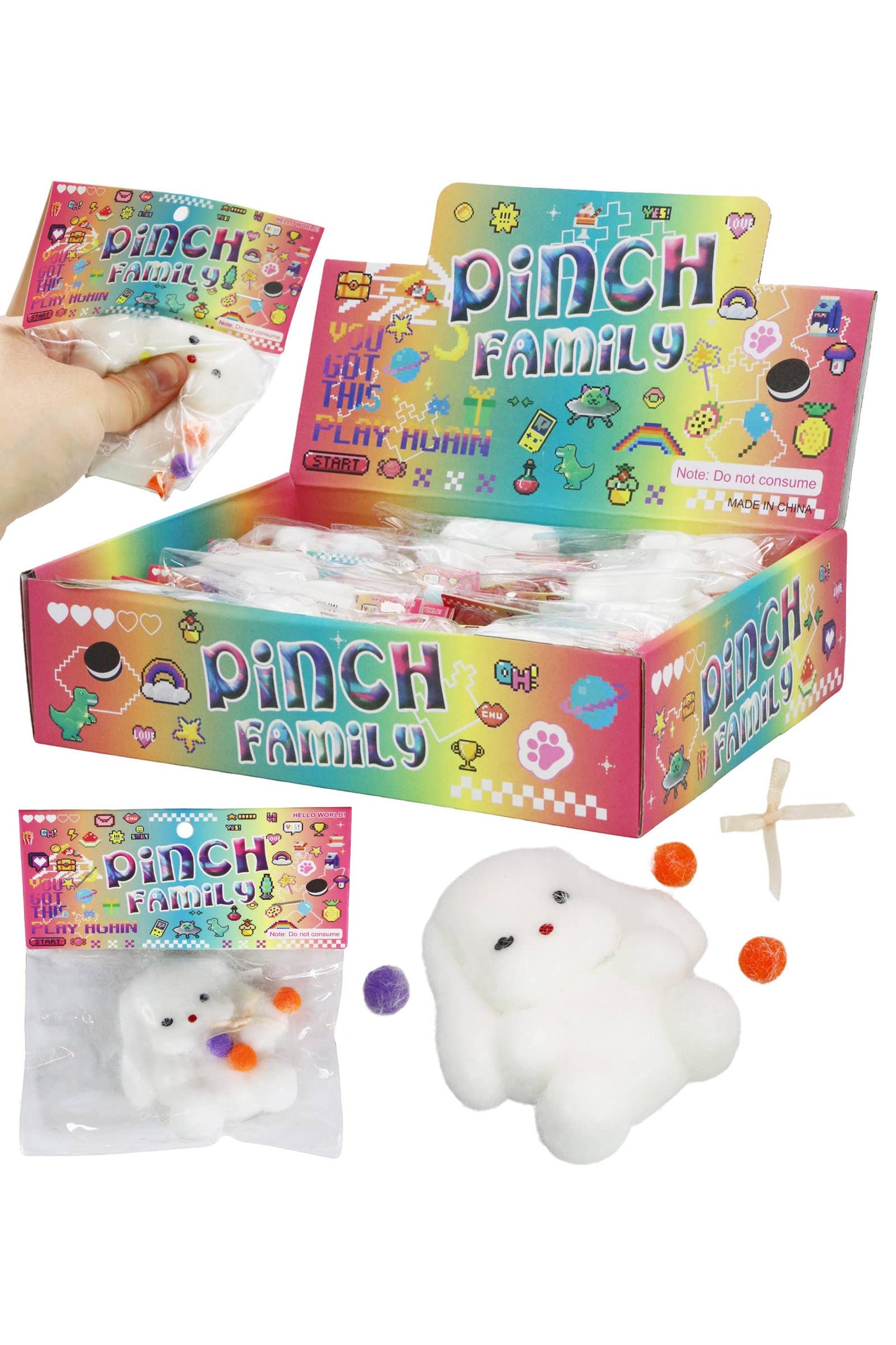 Taba Fuzzy Maltese Dog Mochi Squishy Bag