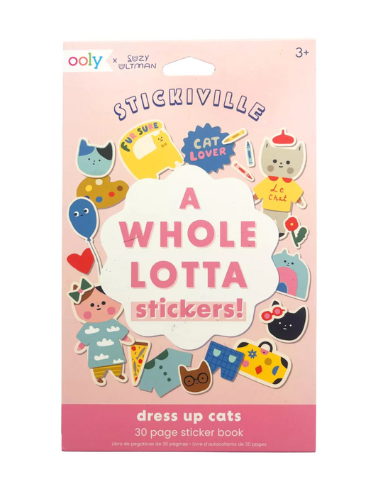 Stickiville x Suzy Ultman: A Whole Lotta Stickers! Sticker Book - Dress Up Cats