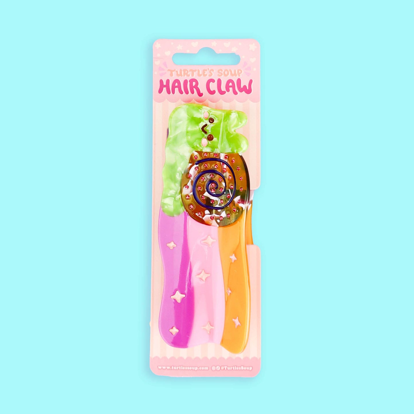 Rainbow Snail Hair Claw, Cute Hair Accessories, Hair Clips