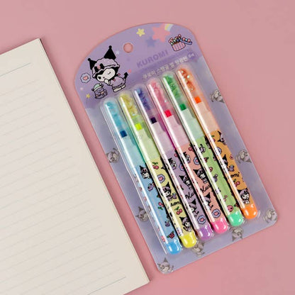 Sanrio Star Shape Highlighter with Spangle Cap 6PCS set