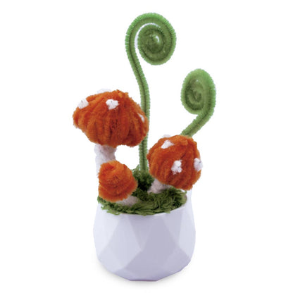 Mushroom Twist Art DIY Kit – Chenille Craft Decor