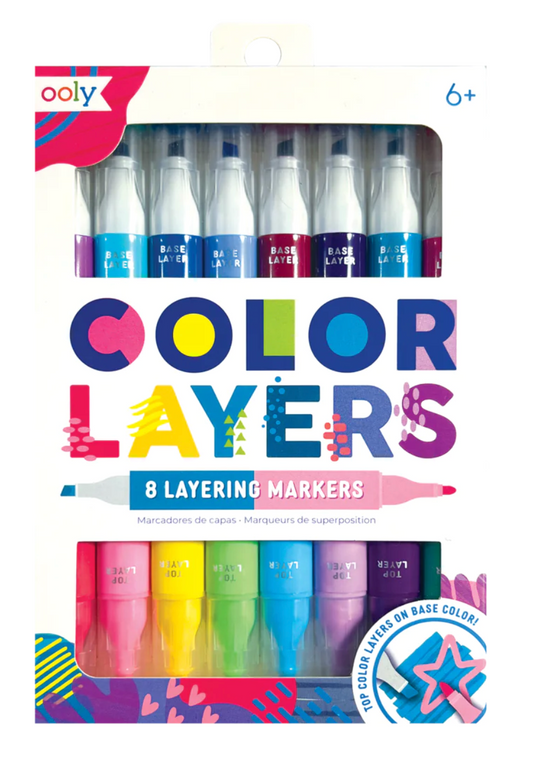 Ooly Color Layers Double Ended Layering Markers - Set of 8