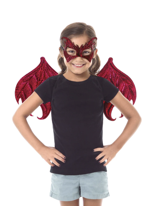 Red Dragon Wing and Mask Set