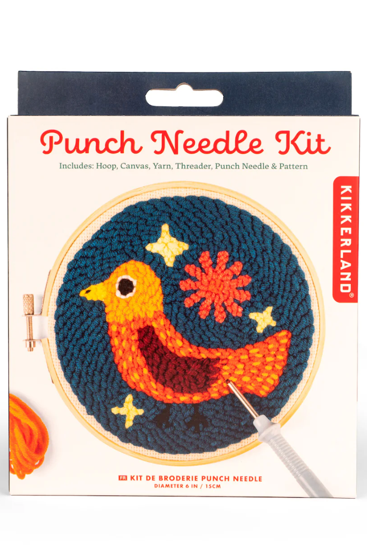Kikkerland Bird Punch Needle Craft Kit