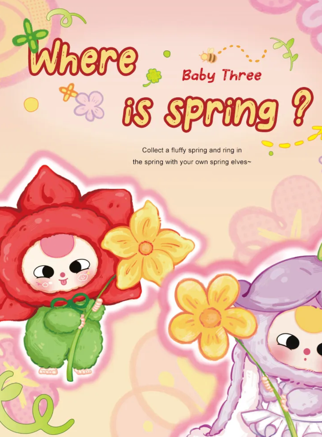 Baby Three Where's Spring Plush Blind Box