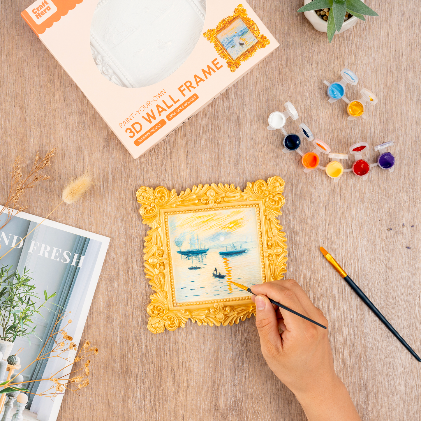 Muddies™ 3D Wall Frame Painting Kit — Sunrise
