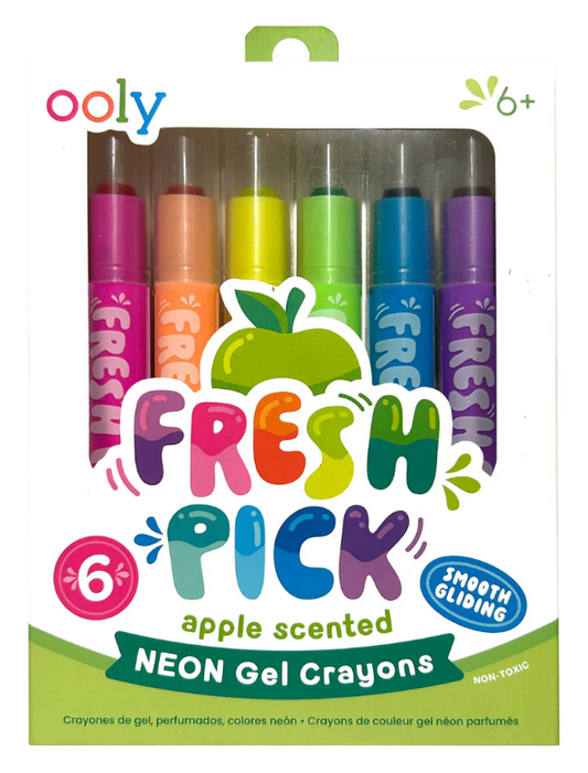 Fresh Pick Apple Scented Gel Crayons - Set of 6