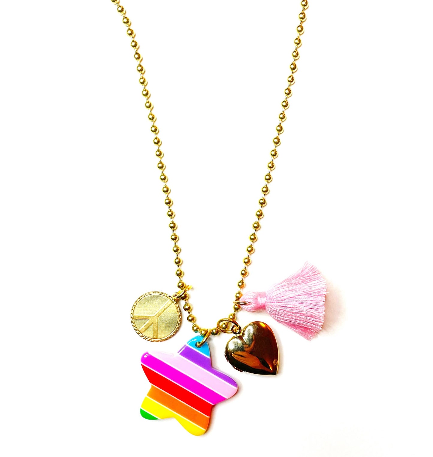 "Love & Peace" Charms Necklace