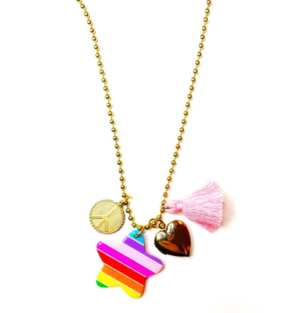 "Love & Peace" Charms Necklace