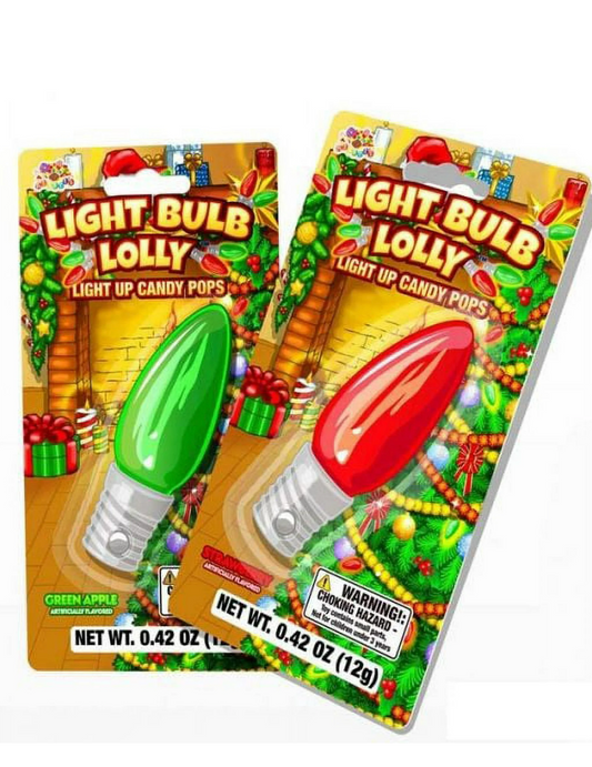 Lighted Christmas Lightbulb Lolly