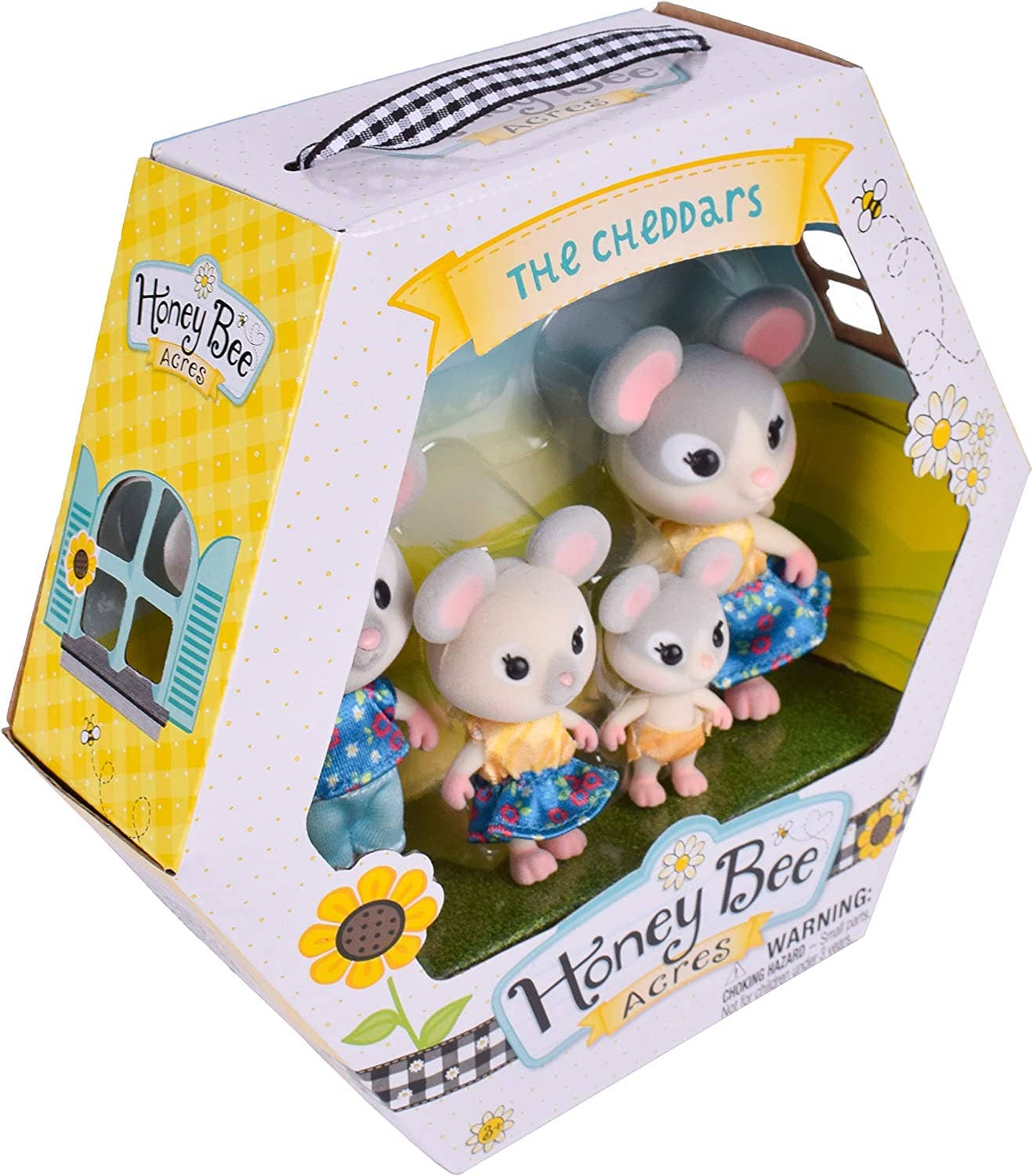 Honey Bee Acres Cheddars Mouse Animal Family 4-Pack